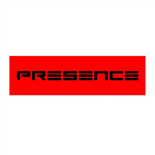 PRESENCE Logo | Red Bumper Sticker
