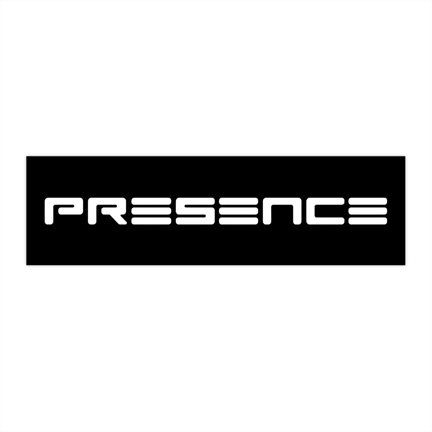 PRESENCE | B & W Bumper Sticker