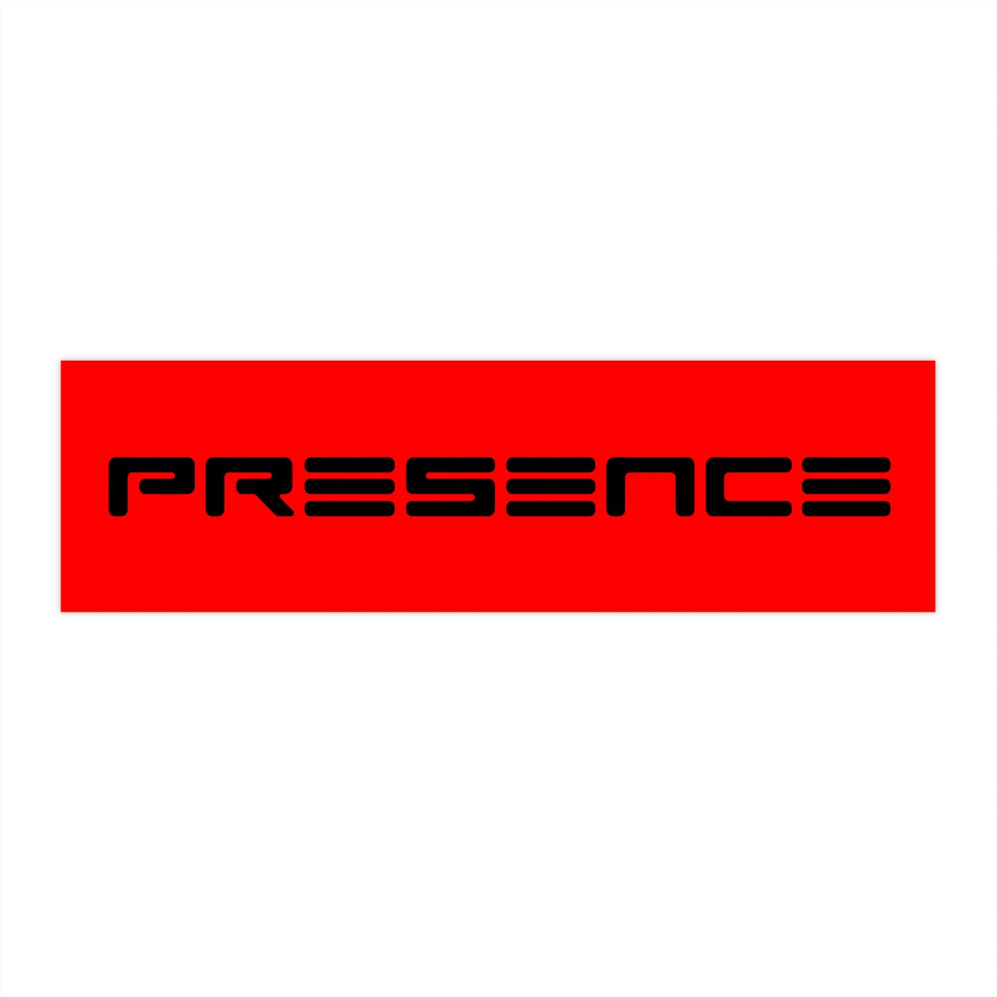 PRESENCE Logo | Red Bumper Sticker