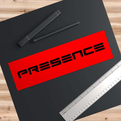 PRESENCE Logo | Red Bumper Sticker