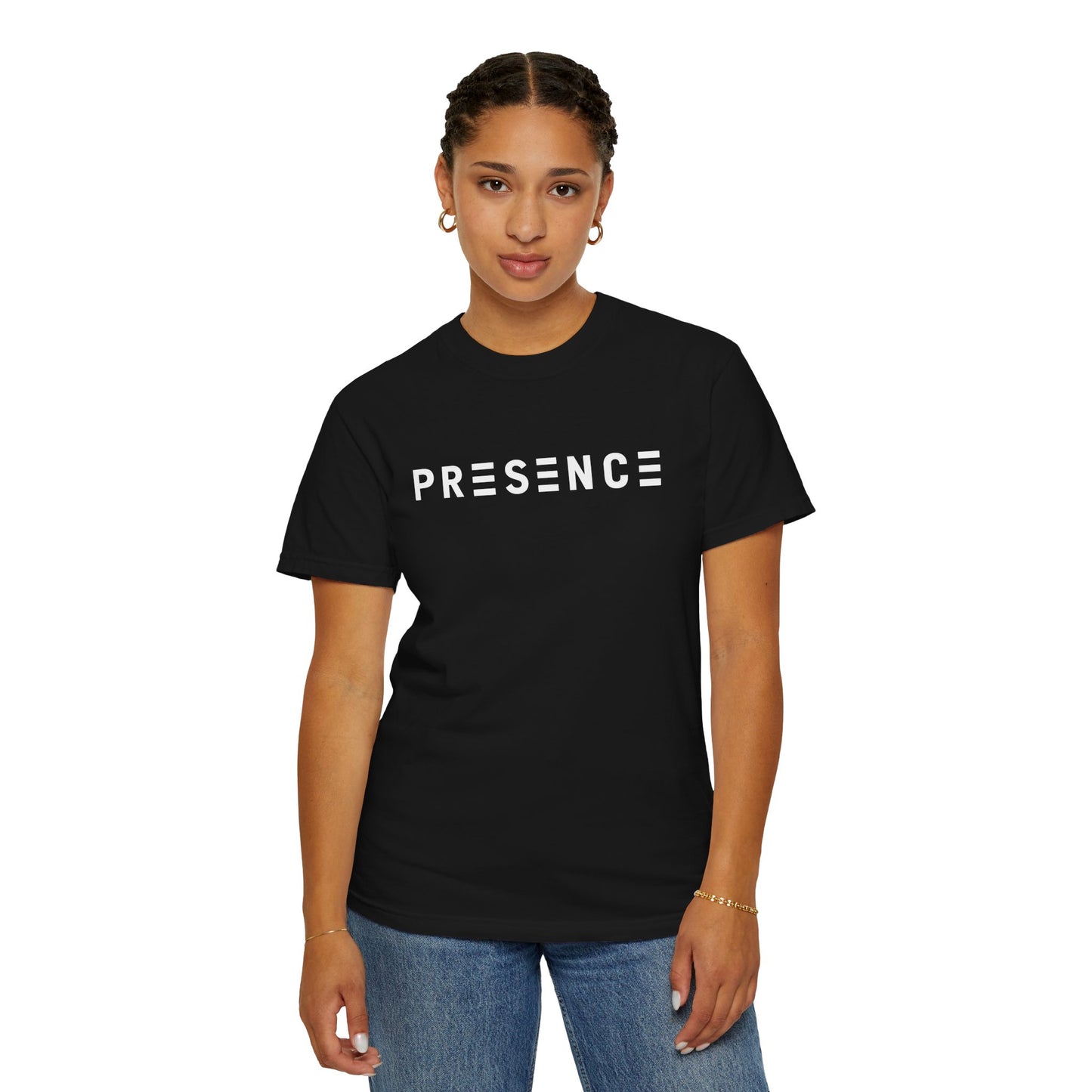 PRESENCE Logo T-shirt | Silver-Man Emblem