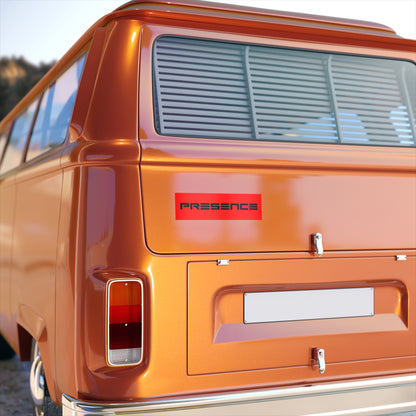 PRESENCE Logo | Red Bumper Sticker